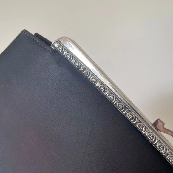 1950s Normandie Mtrl Black Clutch - Picture 2 of 6